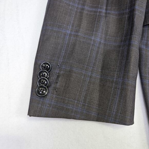 Ermenegildo Zegna Windowpane Trofeo Wool Sport Coat 40R Saks Fifth Ave Blazer - Picture 5 of 16